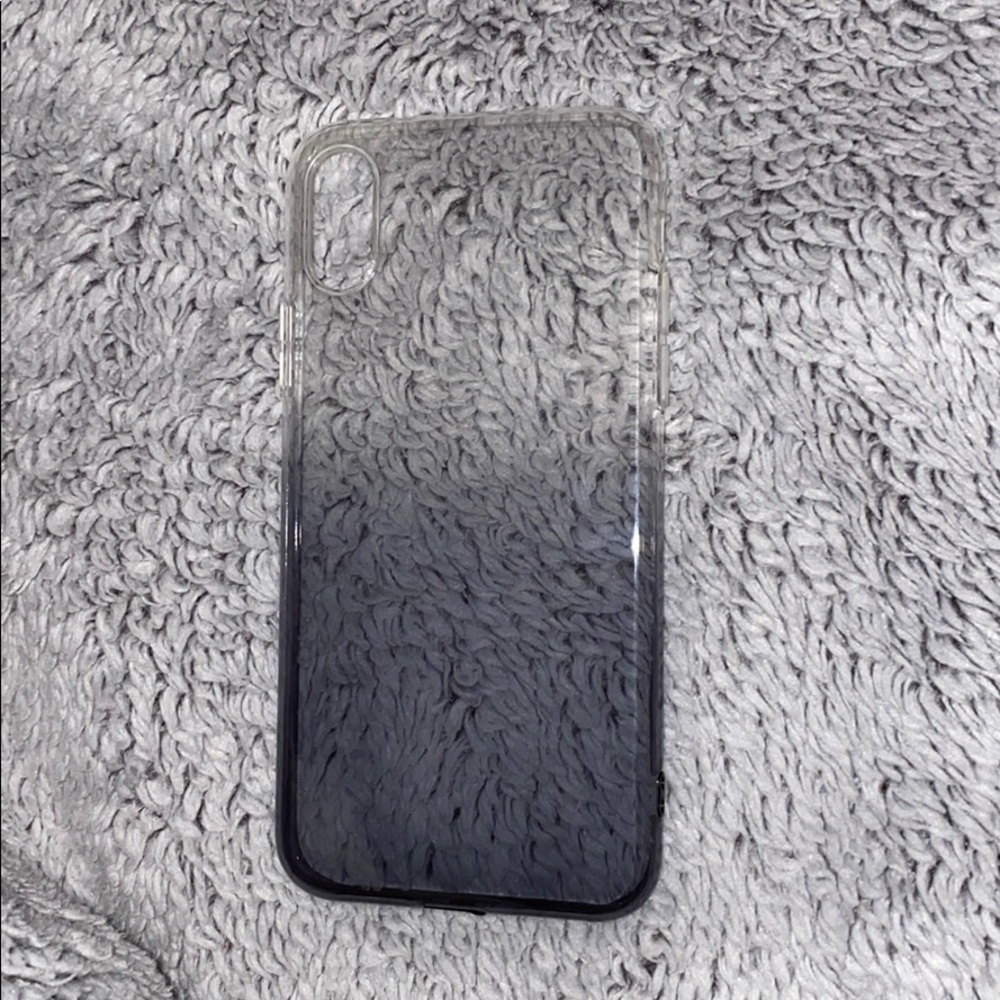 iphone XS black ombré clear case